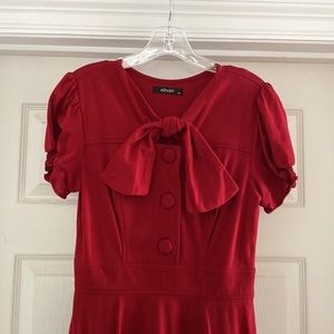 Eshakti red vintage swing dress retro